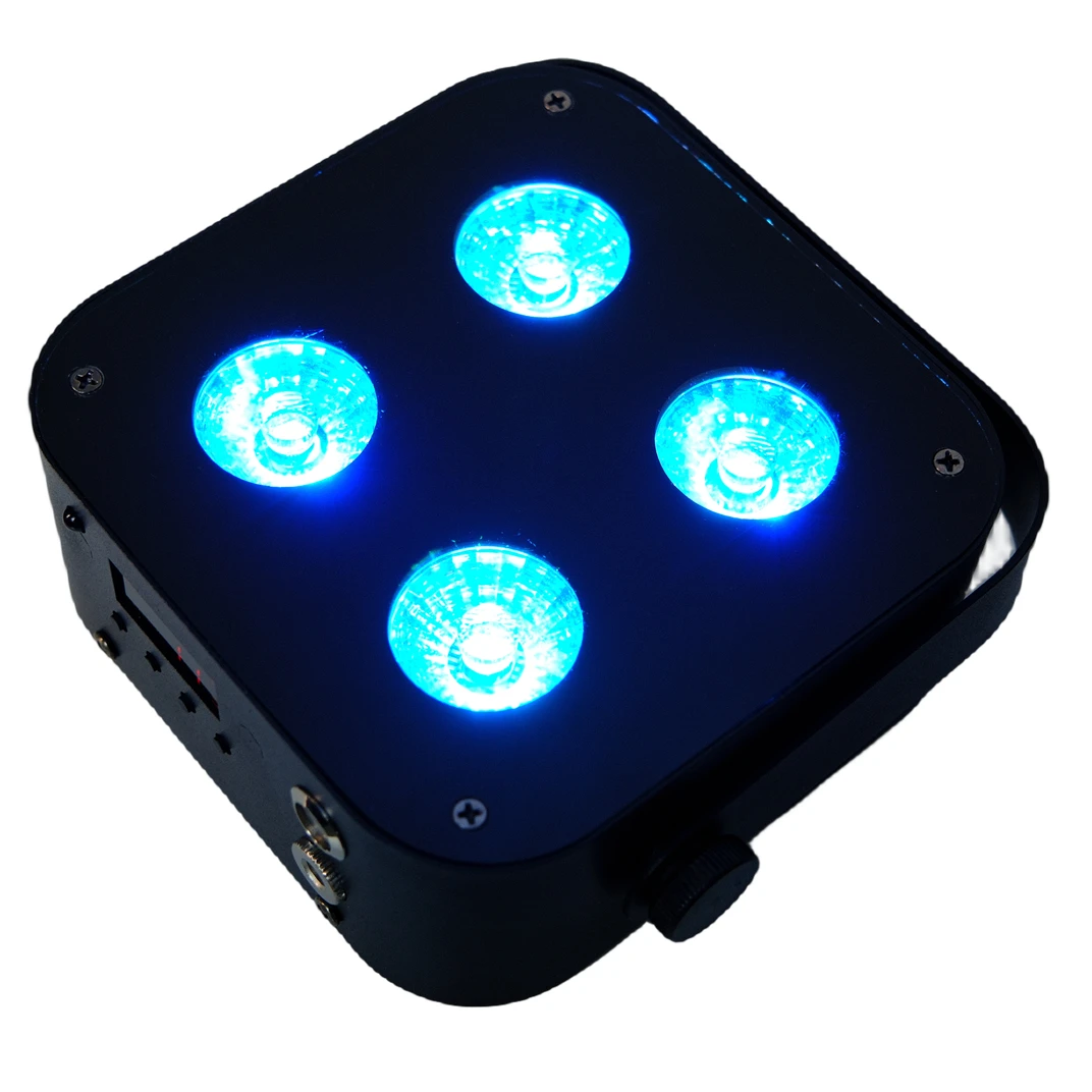 NEW 4pcs 12w Rgbwauv 6 In 1 leds Wireless wifi controlled Battery Mobile dmx  led par  mini party lights