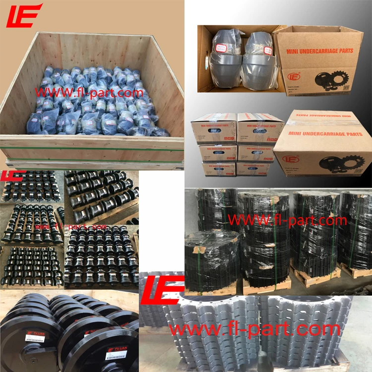 TB175 Series Mini Excavator Undercarriage Rubber Track Chassis Carrier Roller Idler Track Roller Wheel Sprocket for Takeuchi