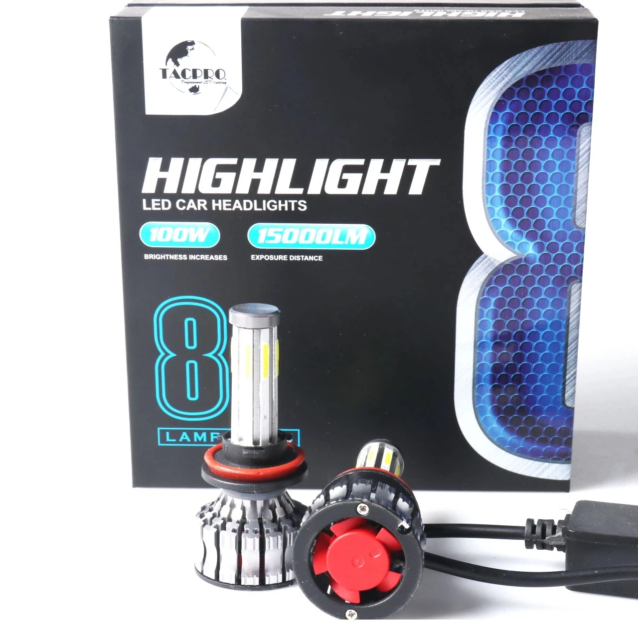 8 side led headlamp car light bulb car led headlight 9005 9006 H4 H7 H11 LED bulb