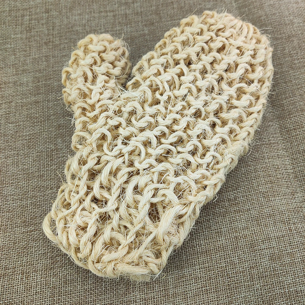 Exfoliating Sisal Fiber Loofah Mitt Mitten Sisal Bath
