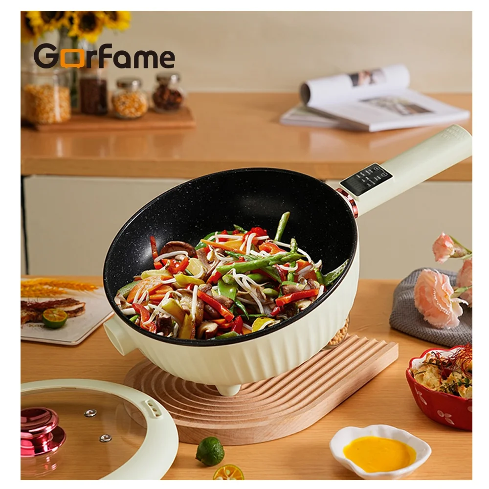 Multi-purpose Non Stick Coating Cooking Pot with Steamer Electric Skillets Frying Pan