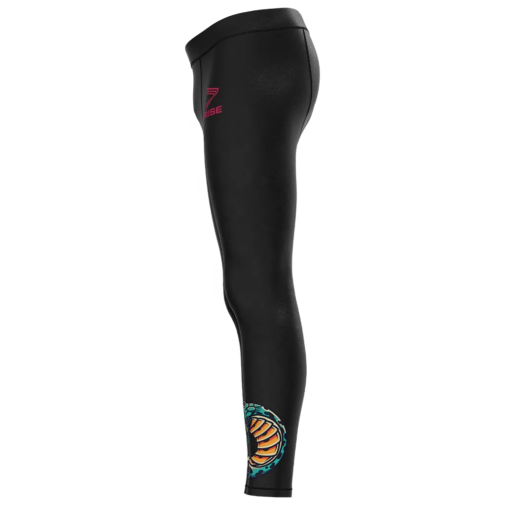 Design Thailand Fighting Judo Training Custom Compression Leggings Mma Shorts With Long Slits Football Spats