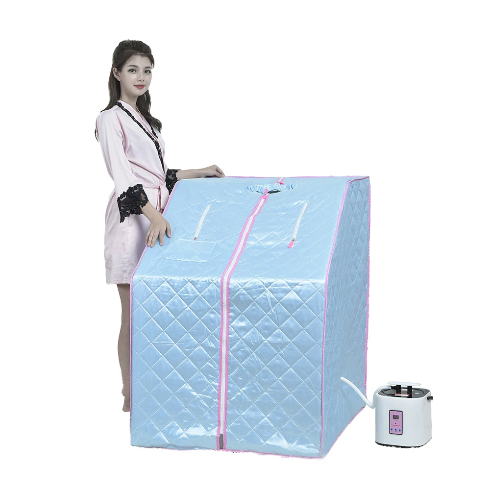 Home Spa Portable Foldable Sauna Tent Whole Body Steam Box with Steamer for Fitness Detox Skin Tightening It/ZA Plug