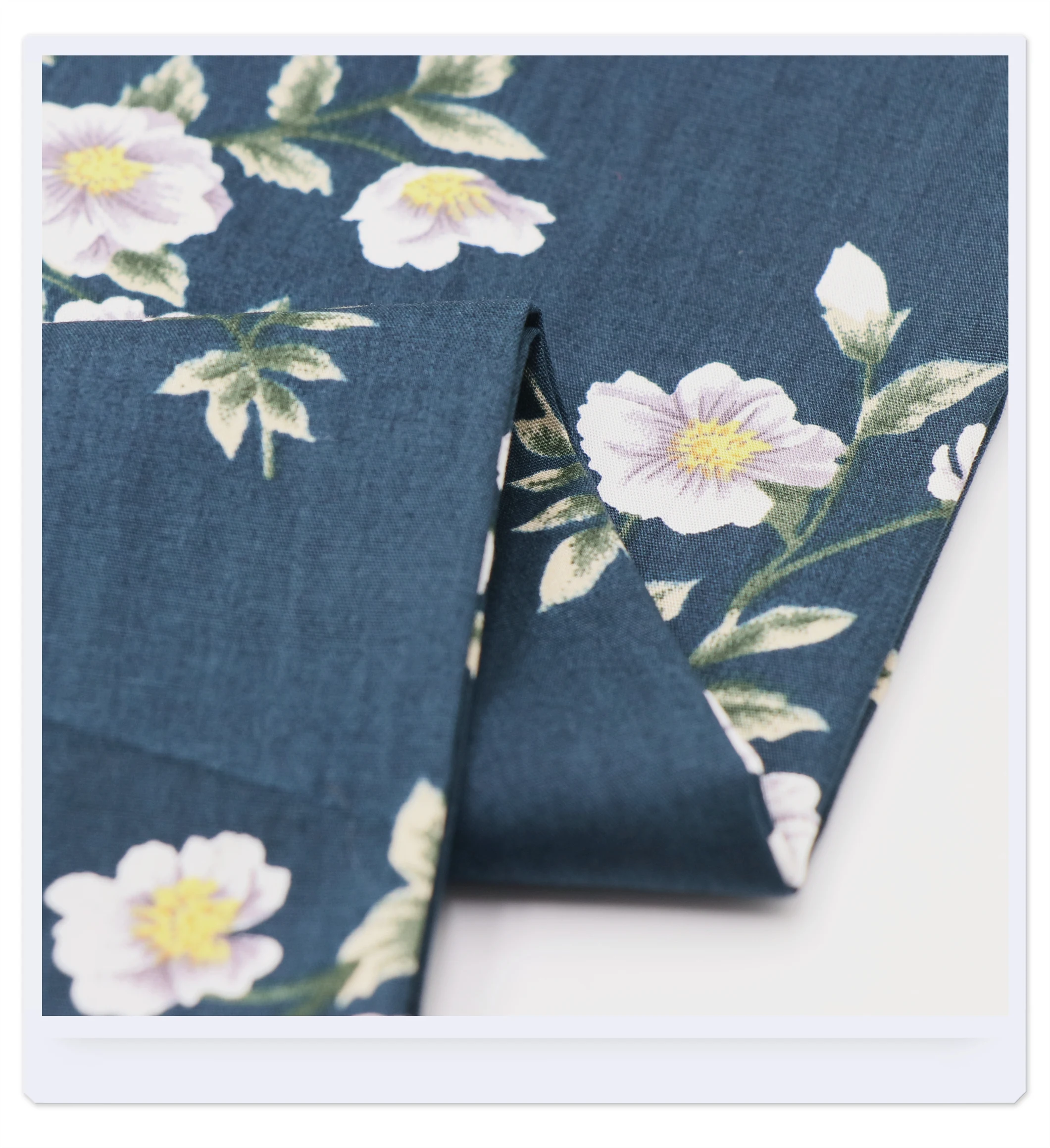 100% Cotton Digital Print Satin Fabric Woven Wholesale 40S 100% Cotton  fabric soft floral Cotton Printed Fabric for Garment
