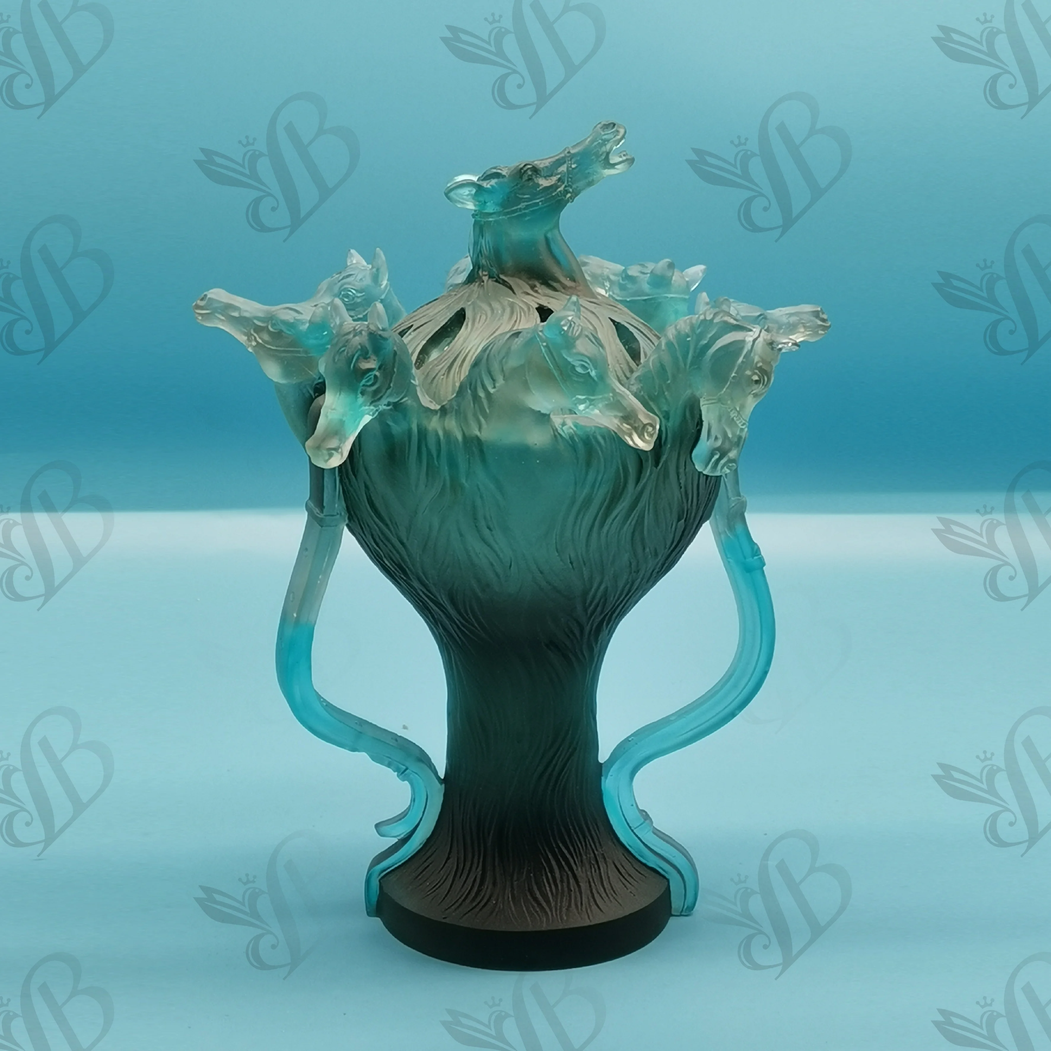 2021 high grade  European style  crystal horse incense burner