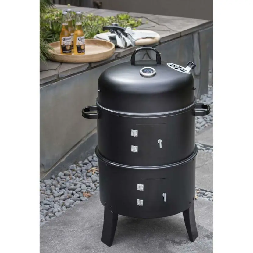 Multifunction Vertical charcoal smoker grill bbq with LFGB approval