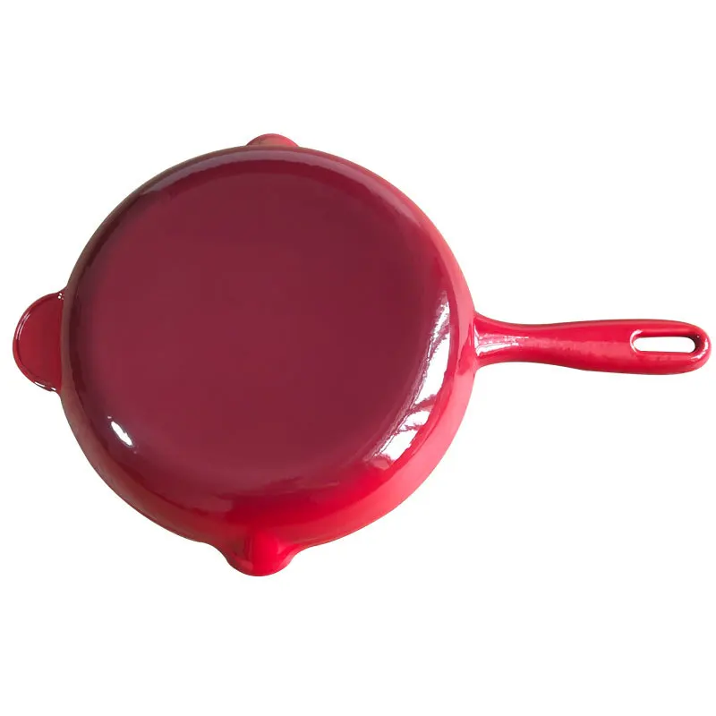 Enameled Cast Iron Fry Pan Even Heat Induction Cooktop Compatible Oven Safe Up To 400F