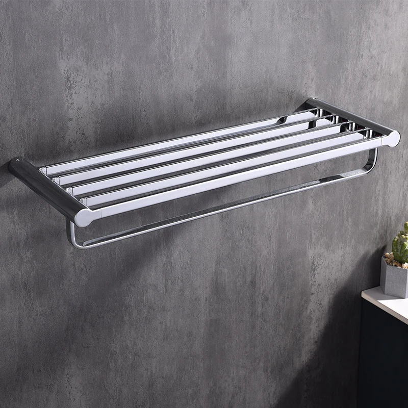 Bathroom Hardware Set Wall Mounted Stainless Steel Bathroom Accessories Chrome Towel Rack Towel Shelf