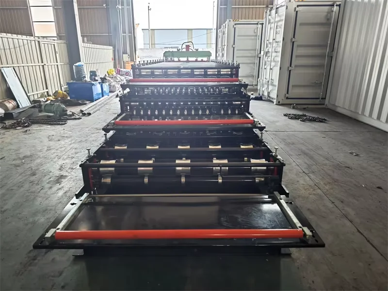 1000/1200 Triple Deck Automatic Roofing Sheet making machine Trapezoidal Corrugated Roofing Panel Tile  Machine glaze roofing