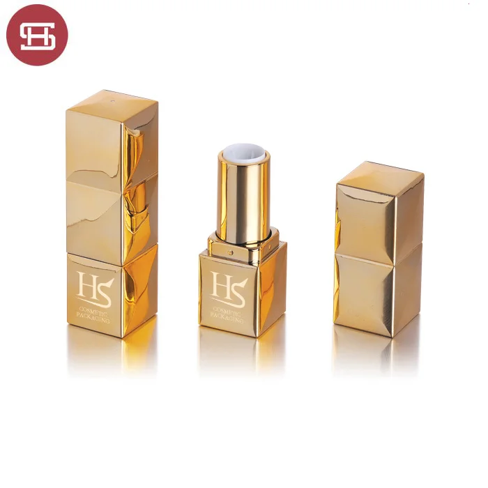 
2021 hot new product makeup luxurious gold metalized plastic empty lipstick tube/casing/case/container 