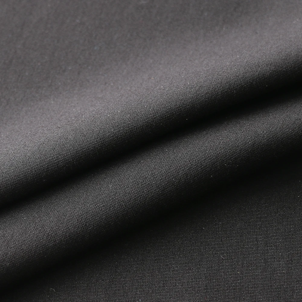 High Quality 50S Solid Roma Material Siro Rayon63% Polyester33% Spandex4%  300GSM Customized Ponte Roma Knitted Fabric