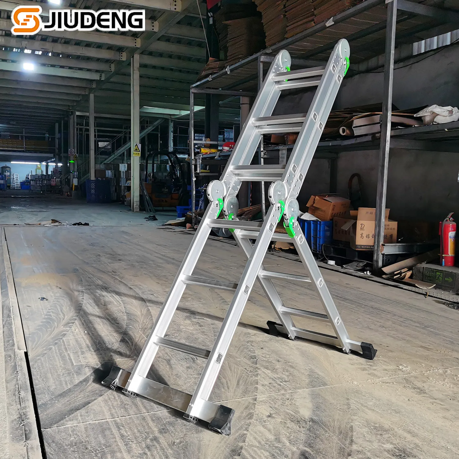 (Promotion) Multifunctional Usage Aluminum Compact Magic Transformer Ladder 4x3 12 Steps
