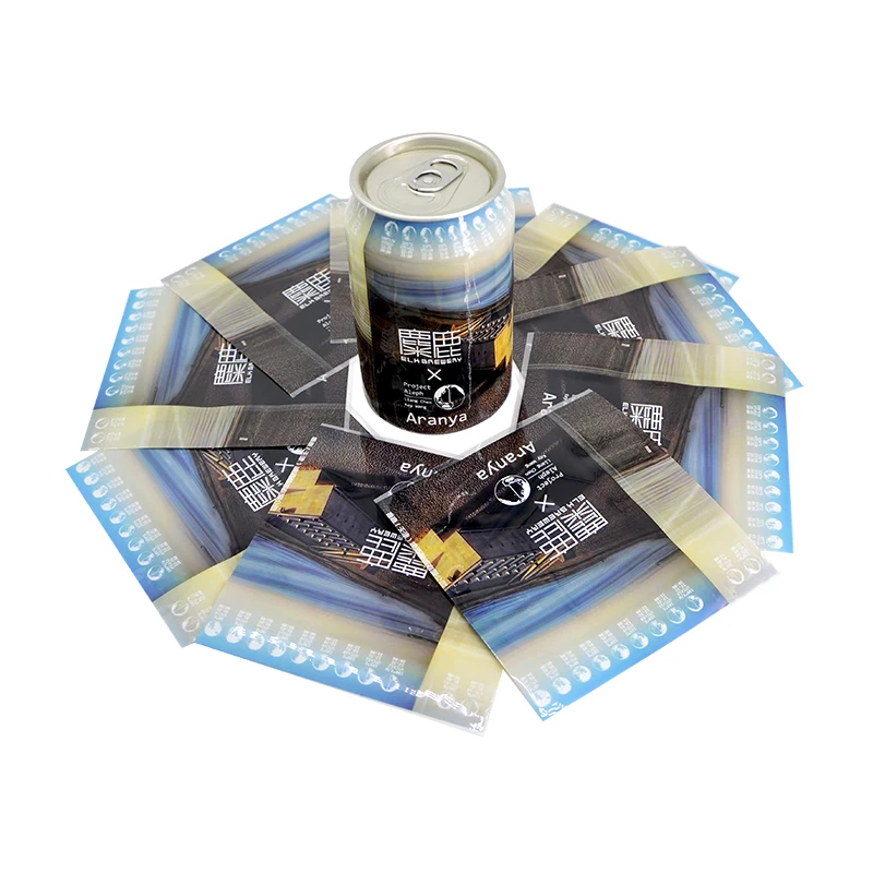 Round plastic bottle tamper seal PETG heat shrink sleeve label for beverage bottle