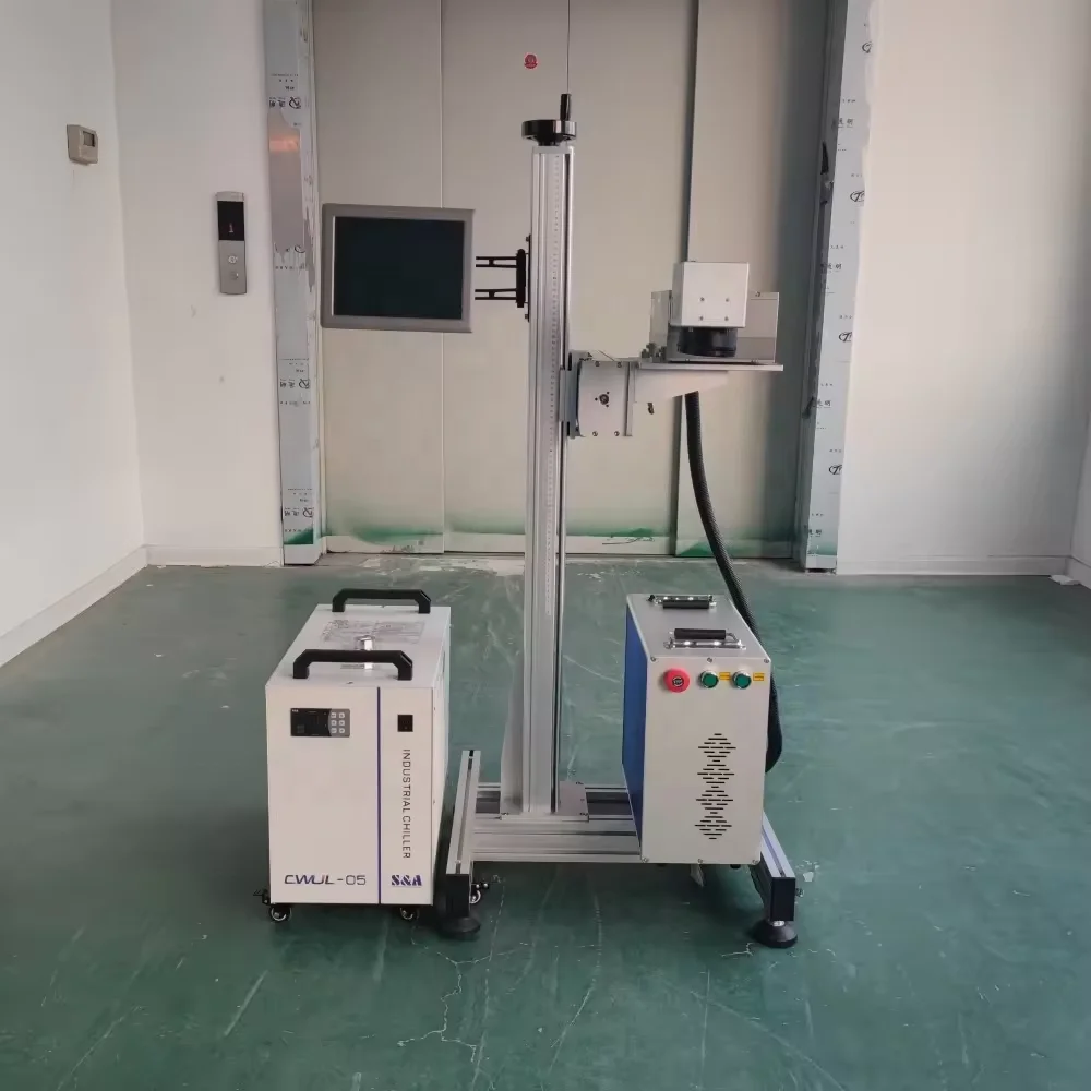 Flying marking Water bottle mass engraver glass Plastic Metal Printer JPT INNO UV 3W 5W 10W Laser Marker Engraving Machine