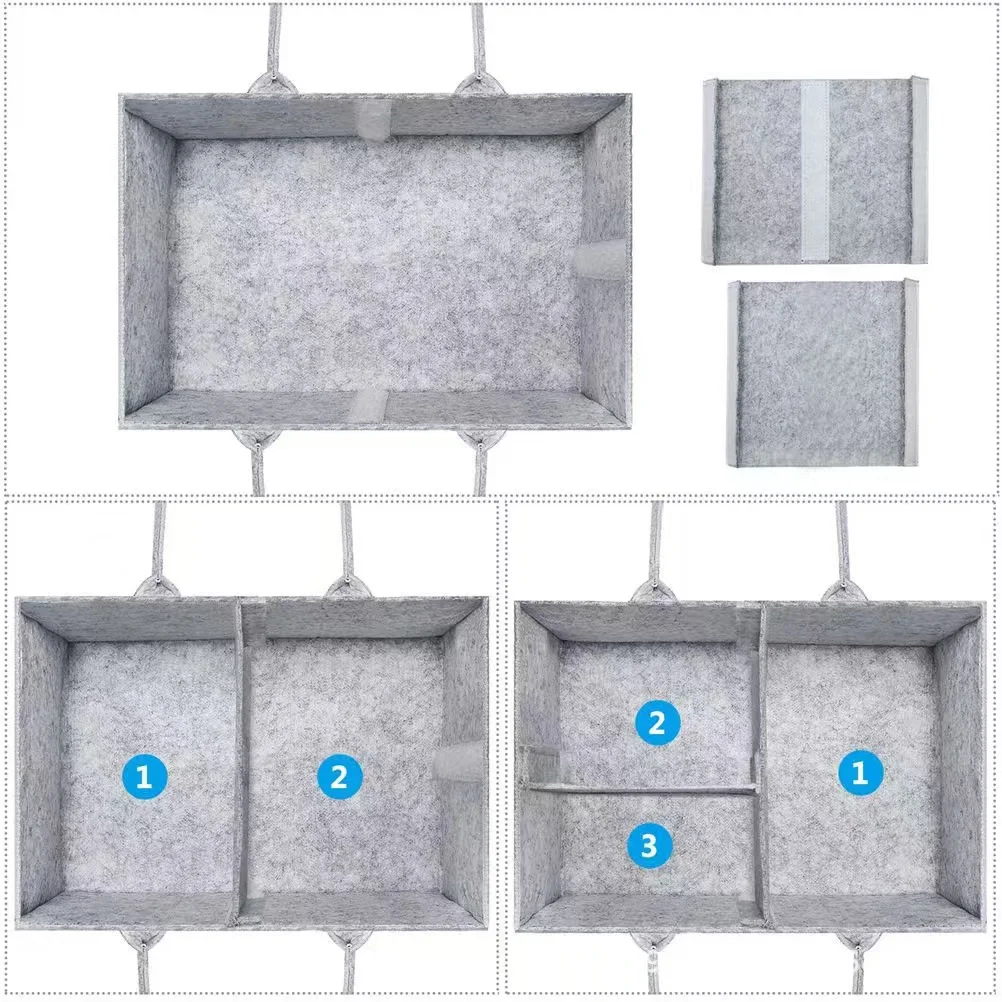 Custom Baby Portable Felt Organizer Baby Caddy Tote Diaper Bag With Large Capacity For Mommy