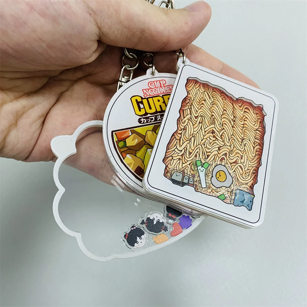 Custom Holographic Acrylic Shaker Charm Anime Printed Hologram Acrylic Shaker Keychain with Custom Design