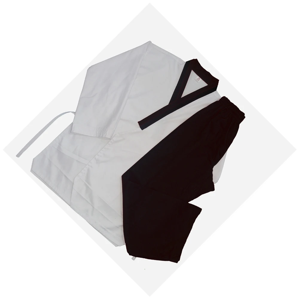 taekwondo uniform V-Neck Dobok Uniforms Tae Kwon Do MMA Martial arts Karate Wtf Logo for children Adults