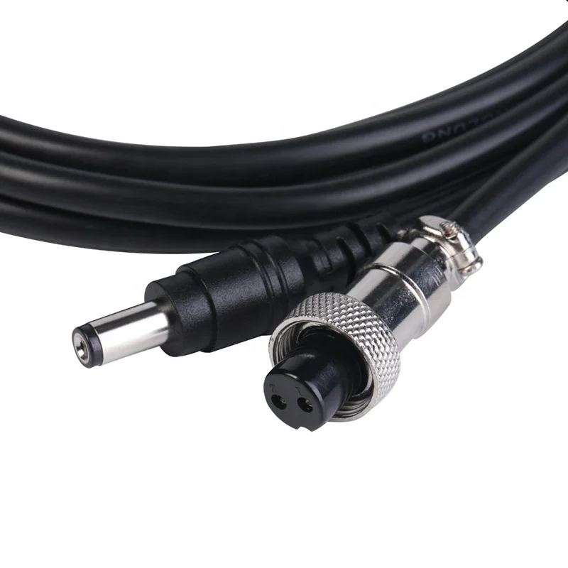 CPC Cable assembly 14 Pin Male Shell AMP Plug to GX12 - 2 PIN FEMALE and BARREL JACK 5521 DC Jack wring harness