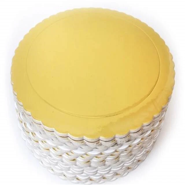 Food Grade Disposable Paper Round Golden Cake Card Paper Cake Base Board