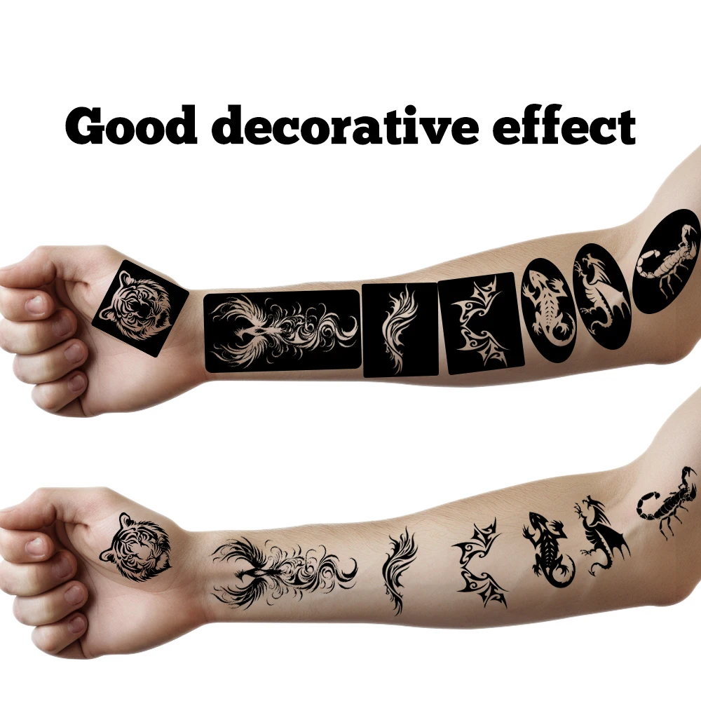 KHY Temporary Stuff Application Brow Airbrush Solution Halloween Paint Skull Flower Tattoo Butterfly For Face Painting Stencil