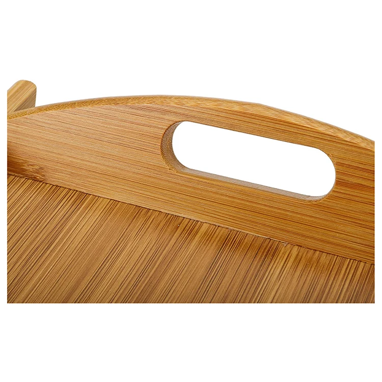 
Factory Cheap Rectangle Bamboo Serving Tray Set of 3 with Handles for Kitchen 