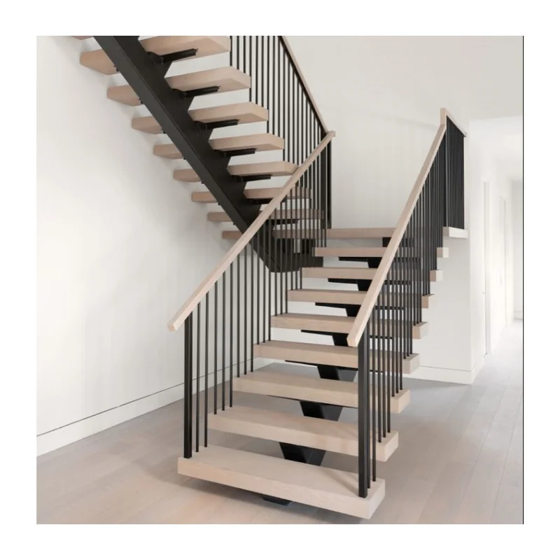 CBMmart wood railing glass tread mechanical stair scooter climbing  cargo lift elevator for mezzanine playhouse balustrade black