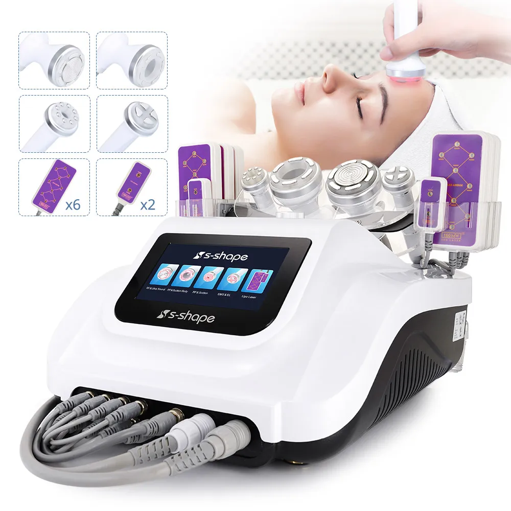 30K Cavitationss RF Slimming Machine for Home Use S Shape Cavitationss Machine with 160mw Pads
