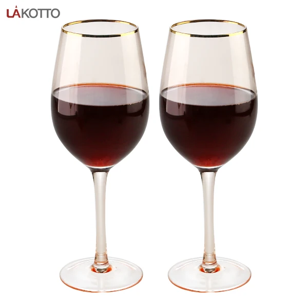 Изготовленные на заказ стеклянные бокалы без свинца хрустальные большие цена для вина с золотой оправой