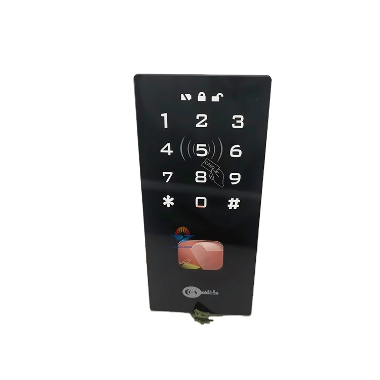 Индивидуальный логотип шелкография напечатано стекло IC ID Card Reader закаленная стеклянная панель