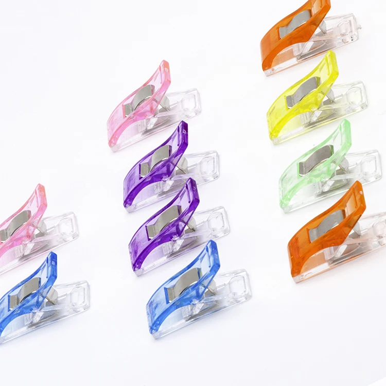 RTS 50/ 60 / 100pcs/Bag Binder Clips Plastic Fabric Clips Wonder Sewing Clips