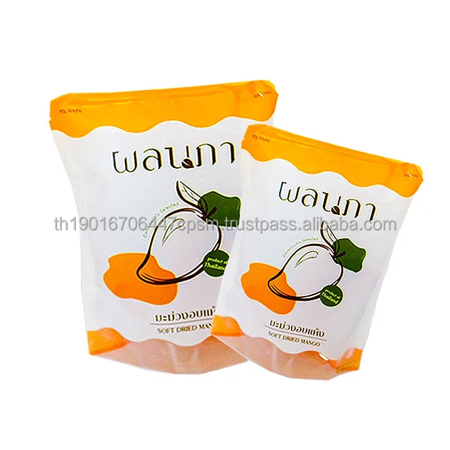 Soft Dried Mangoes Natural Sweetness Normal or Small Bite Size 40 Bags/Carton Product from Polnapa Mangoes Brand