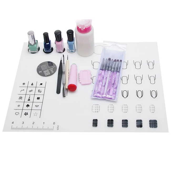 Silicone Nail Mat Simply Neat Silicone Manicure Mat for Stamping and Nail Art Silicone Table Mat Stamping Plate Print