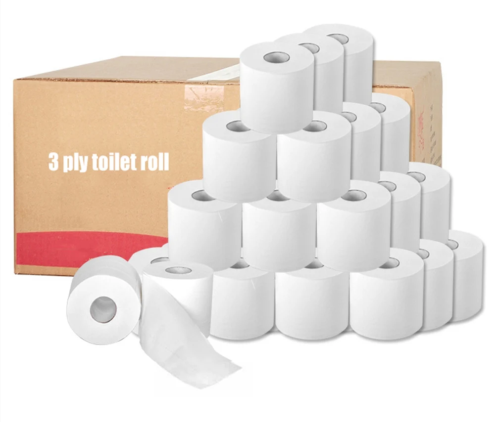 China Factory Direct Selling Wholesale Cheap Toilet Tissue Paper for Bathroom Roll Hand Towel Kitchen Clean Napkin  Tissue