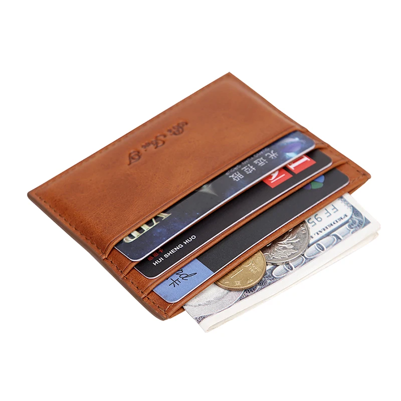 Cooperation cases Gift Customization Professional manufacture quality popular leather wallet credit genuine leather card holder