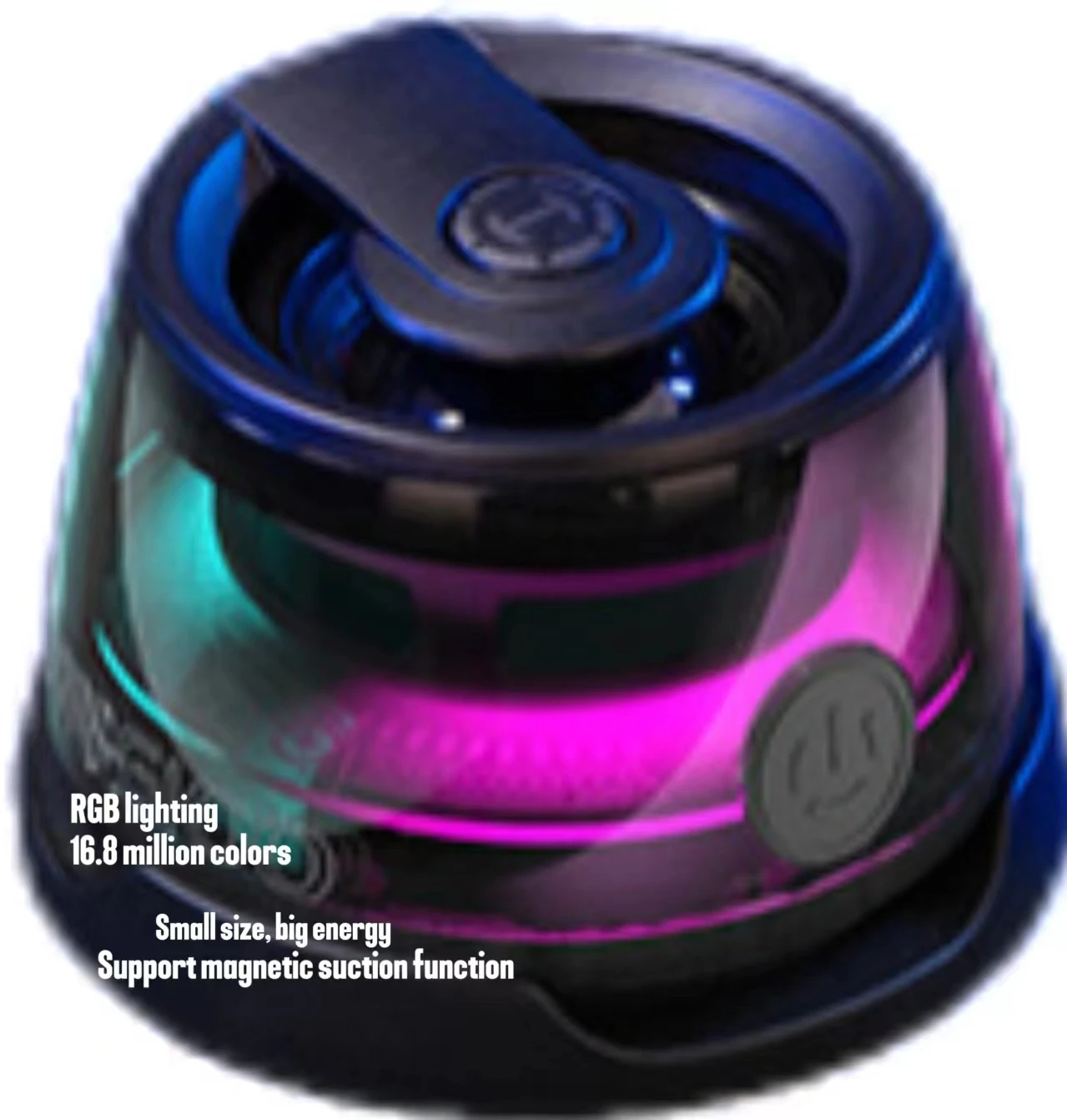 LED outdoor portable magnetic music speaker karaoke home desktop video game subwoofer small speaker