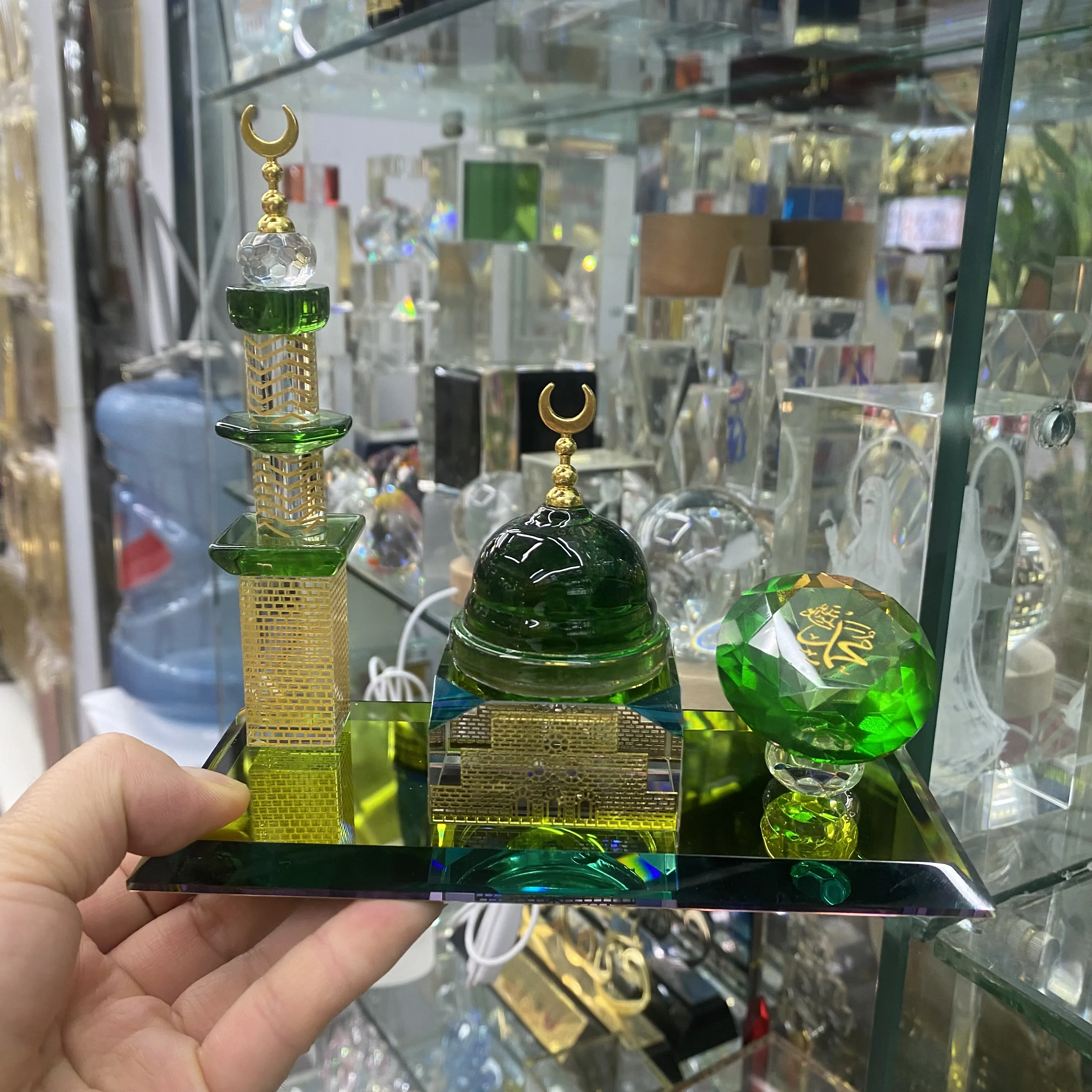 Кристалл Макка Мекка башня с часами Исламские мусульманские религиозные подарки