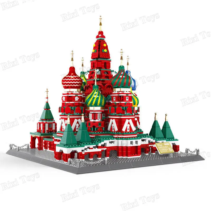 Новый 6213 Wange всемирно известная архитектура Россия Московский собор святой базилик для детей рождественские игрушки наборы строительных блоков