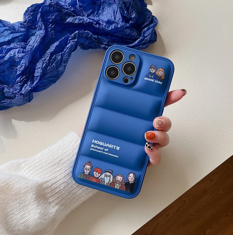 Wholesale luxury marble 3d sublimation phone cover fashion blue Couple INS Style case 3D Cotton Phone Case