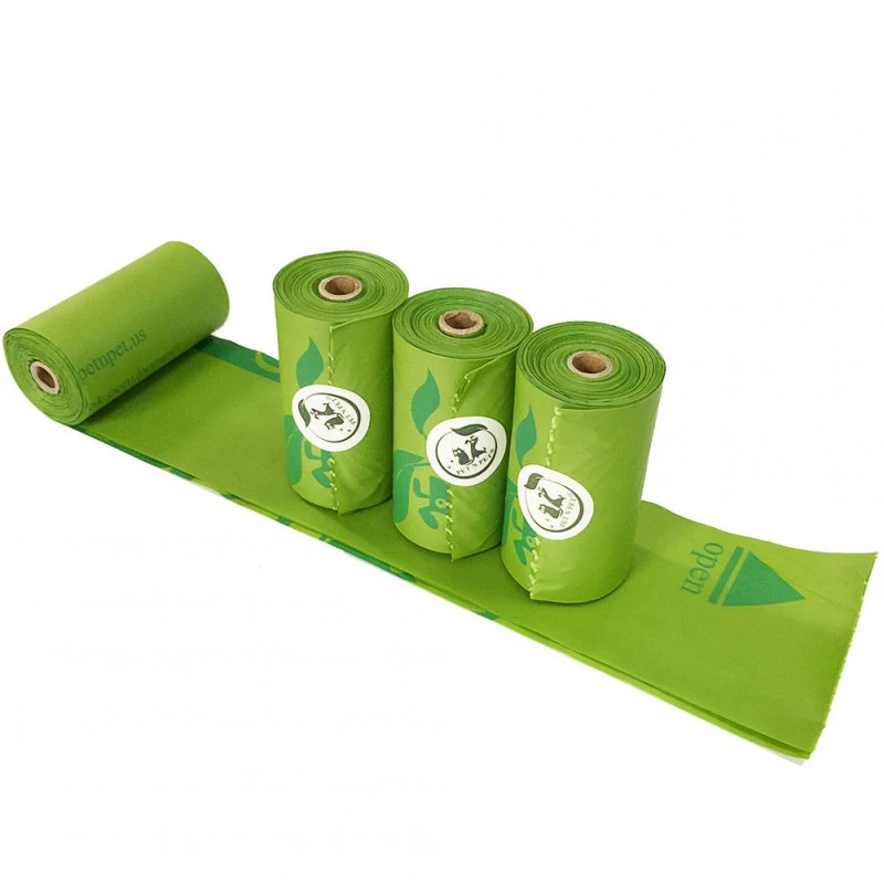 Custom Eco Friendly Recyclable Biodegradable Doggie Dog Waste Poo Bag Cornstarch Dog Poop Bag