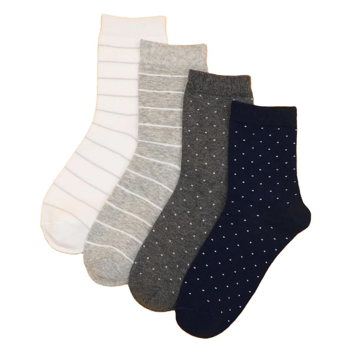 Solid Stripe Polka Dot Famous Painting Art Men Socks Colorful Happy Cotton Socks Men