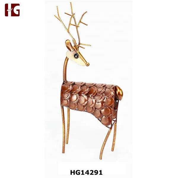 Iron Metal deer Art Sculpture Home indoor outdoor metal animal Decor