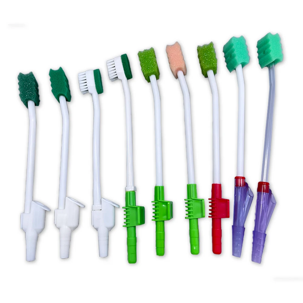 Disposable Medical Oral Care Set Cheap Cotton and Polyester Material Suction Toothbrush and Swab Sponge Toothbrush