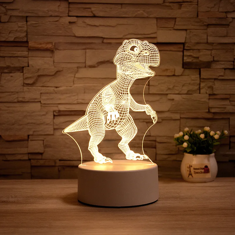 Custom Photo Creative 3D Illusion Anime Acrylic Table Desk Base Christmas Lamp Kids Room Decor LED Night Light