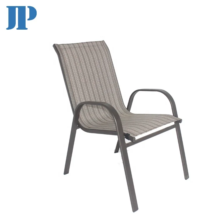 Tube Chair Table Set Low MOQ Best Price Fast Shipment Lounge Steel Teslin Fabric Outdoor Garden Leisure Outdoor Furniture Metal