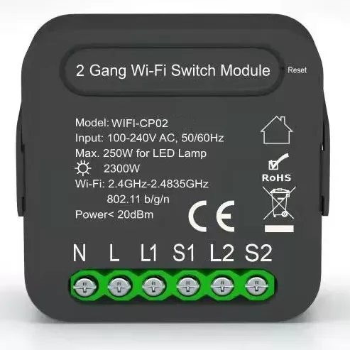 Factory price Tuya Wifi Mini 10A 2-Way DIY Timer Smart Home Automation Switch Module Work With Alexa Google Assistant