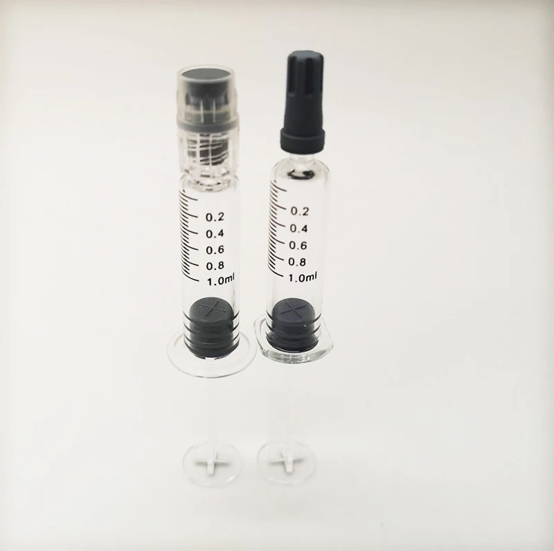 Для хранения смазочного масла пустой стеклянный шприц 1 мл замок прикормом приманки скольжения OEM Добро пожаловать стеклянный шприц