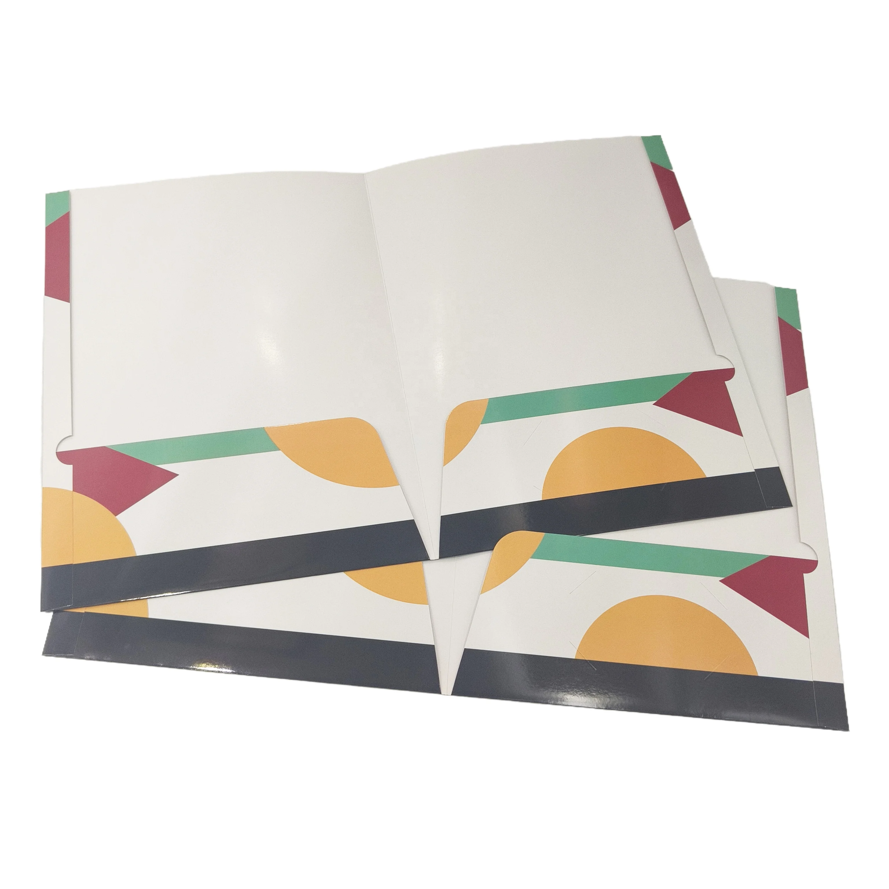 Customized printing A4 A5 paper folders wholesale presentation folder with business card slot