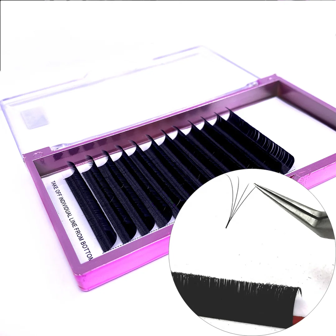 Black silk extension 0.15 0.20 false eyelashes D C curl 10mm 11mm 12mm flourishing single lashes eyelash fan extension