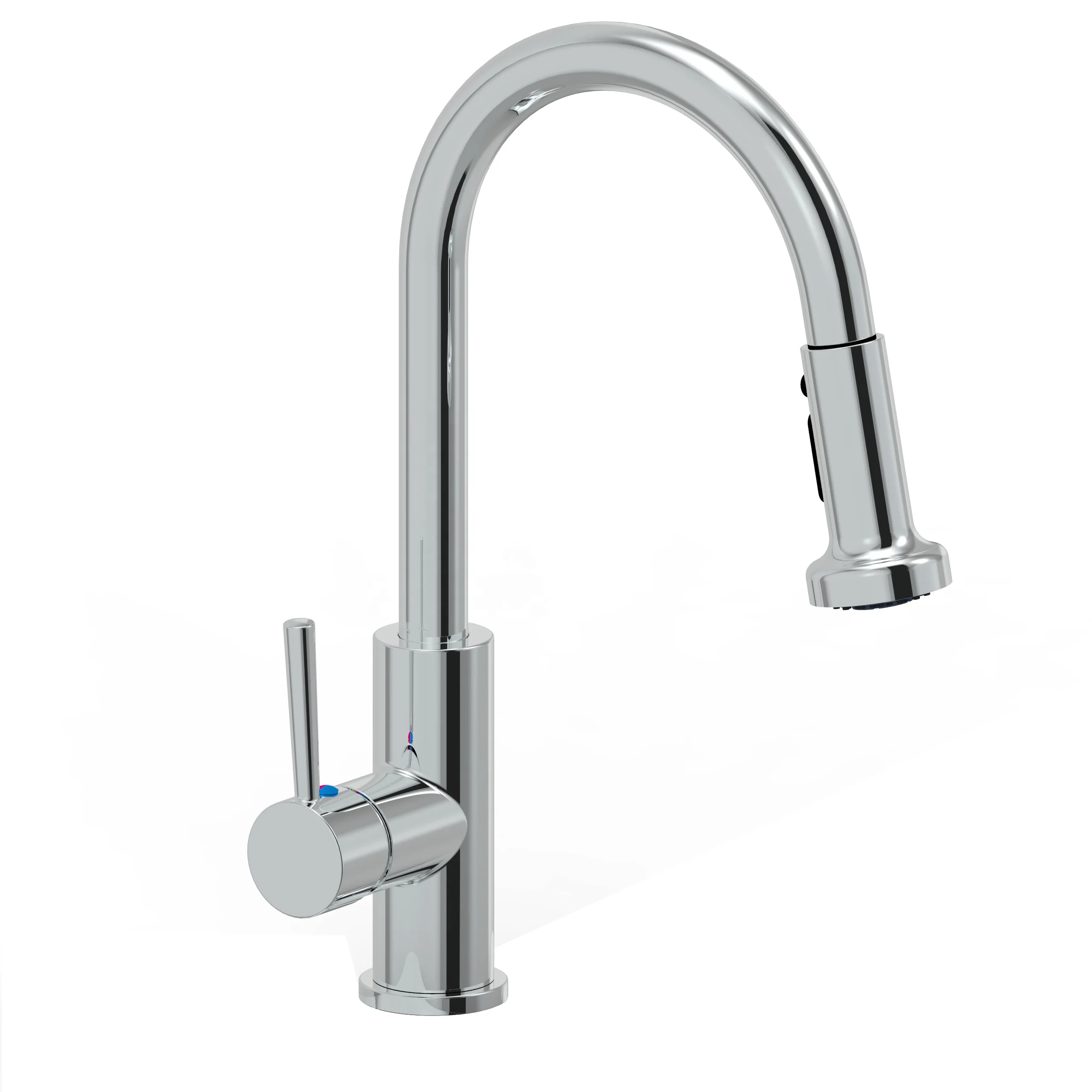 Factory Direct Supplier Chrome Plating Modern Contemporary Pull Out Sink Faucet 360 Degree Spiral Kitchen Faucet