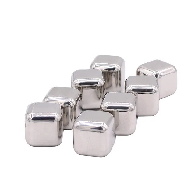 wholesale stainless steel whiskey chilling stones ice cubes for wine beer beverage